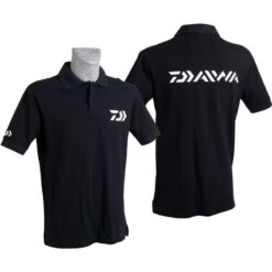 Polo Daiwa Noir Manches Courtes