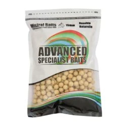 Bouillettes Carpe Mistral Specialist Range Rosehip Blanche Boilies 15mm