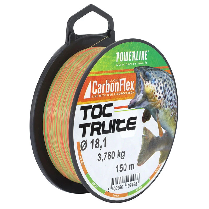 Fluorocarbone Powerline Carbonflex Toc Truite Orange/vert 150m 3 Fluorocarbone Powerline Carbonflex Toc Truite Orange/vert 150m