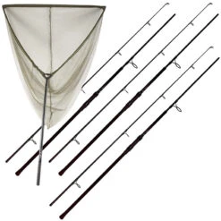 Pack De 3 Cannes Nomad Xtr 10' 3 Lbs + 1 épuisette Nomad Xtr Landing Net