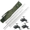 Pack Team Carpfishing Pêche Carpe 3 Cannes + 3 Moulinets Débrayables + Fourreau -Magasins De Pêche En Vedette P40188 a